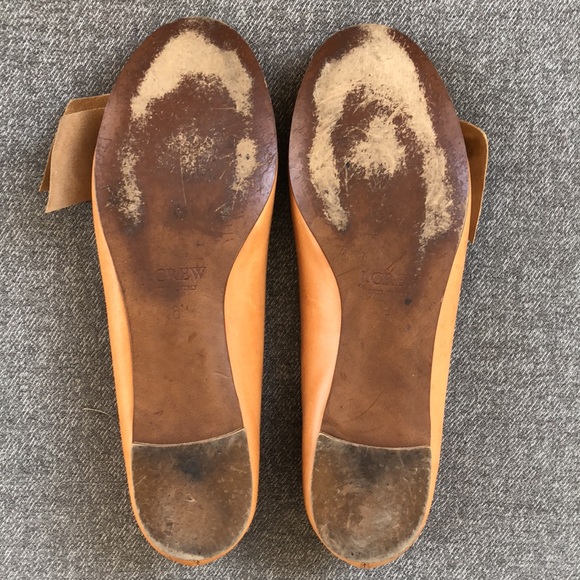 J. CREW - Made in Italy Leather Flats w/Bow - Picture 9 of 11
